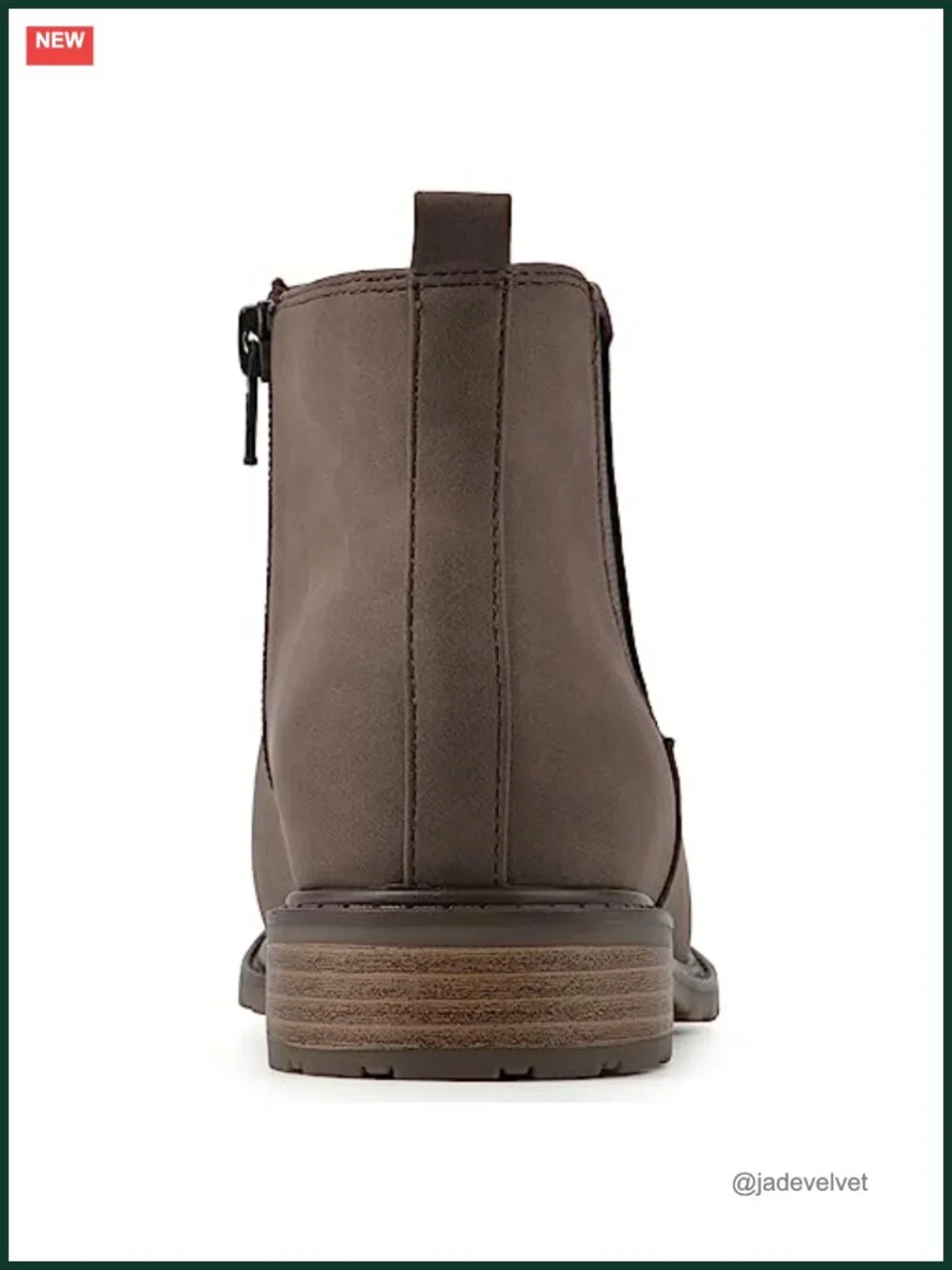 Caching Block Heel Chelsea Bootie with Inside Zipper